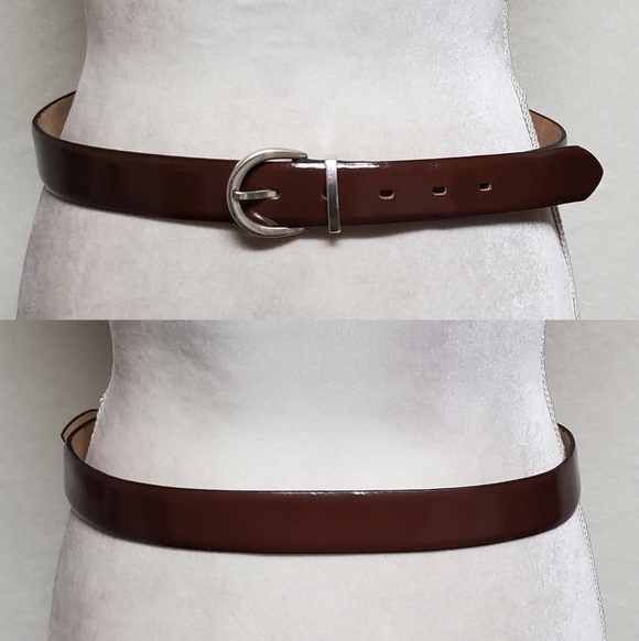 Vintage Eddie Bauer Brown Leather Boho Belt Large